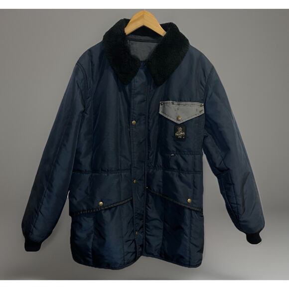 RefrigiWear Extreme Cold Work Coat – Durable Workwear Insulated -Navy Blue -Sz L - Picture 1 of 16